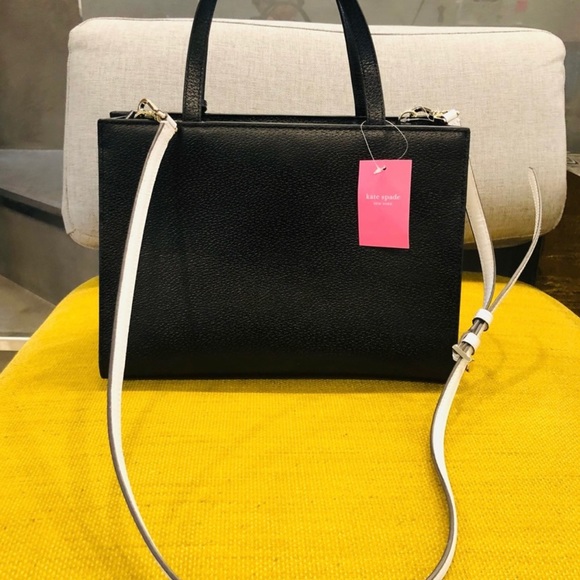 NWT Kate Spade Sam Black Medium Satchel - Picture 2 of 5